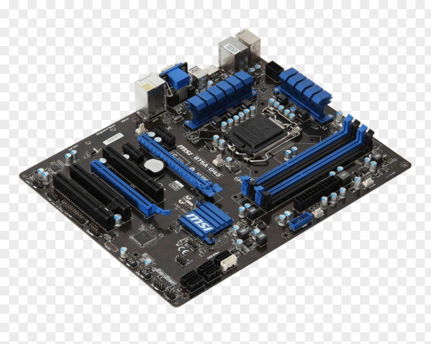 Intel MSI B75A-G43 LGA 1155 Motherboard Arduino PNG