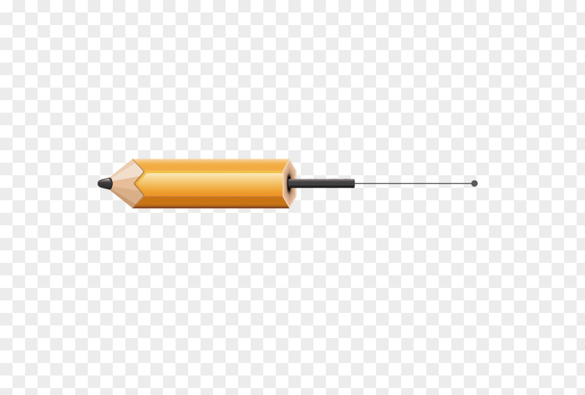 Pencil Paint Roller Yellow Material Angle PNG