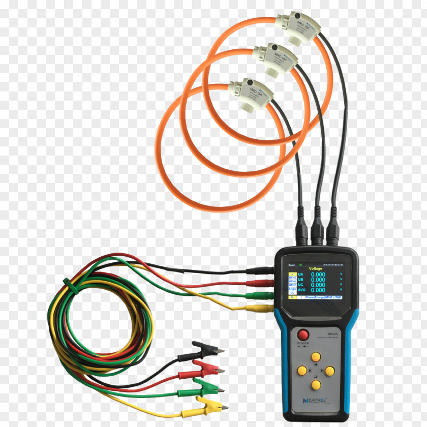 Power Meter Electrical Wires & Cable Three-phase Electric Electricity Network Cables PNG