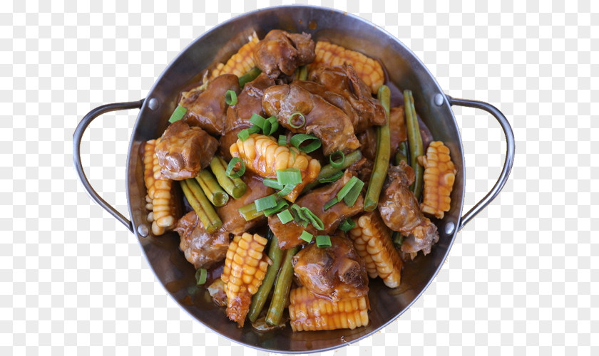 Corn Ribs Pork Vegetarian Cuisine Chinese Deep Frying PNG