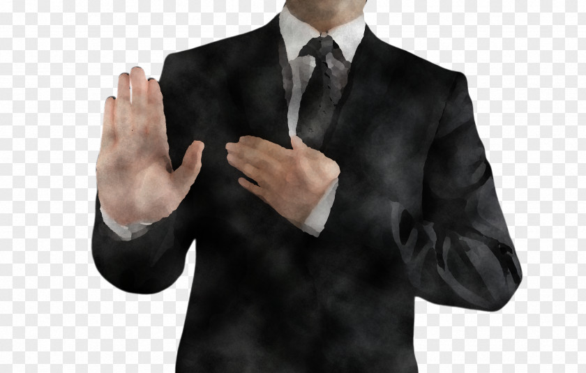 Sign Language Tuxedo Finger Suit Hand Gesture Formal Wear PNG