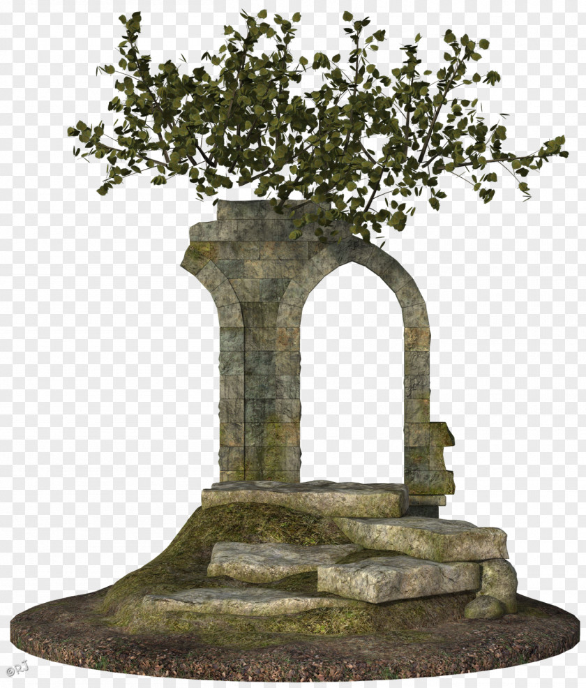 Fantasy Landscape Monument Memorial Houseplant PNG