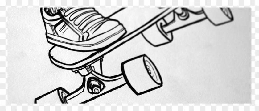 Loboska Longboard Skate Shop Line Art Sketch PNG