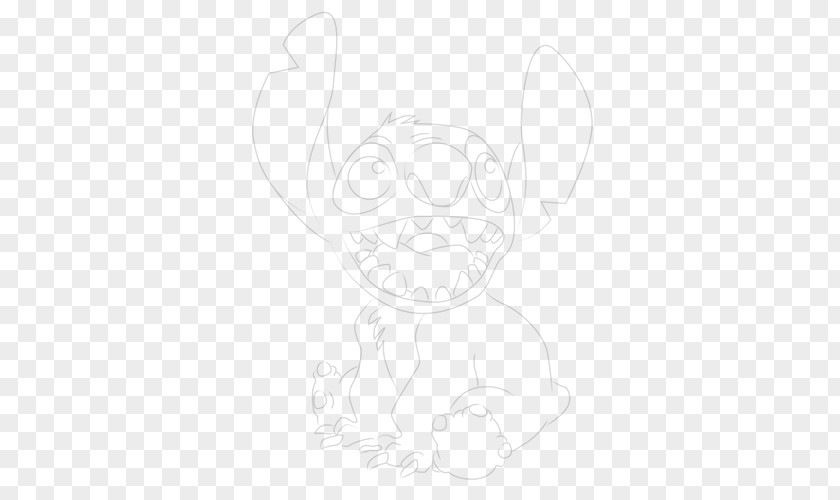 Drawing Stitch Line Art Stencil Ear Sketch PNG