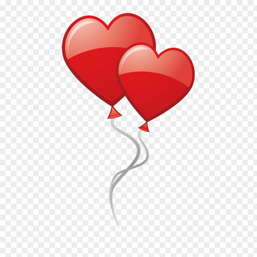 Red Heart Balloon Clip Art PNG