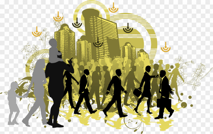 Silhouette Walking Businessperson PNG