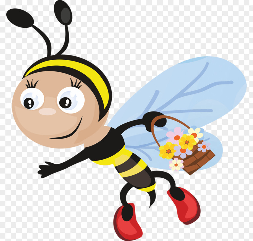 Bee Honey Insect Cartoon PNG