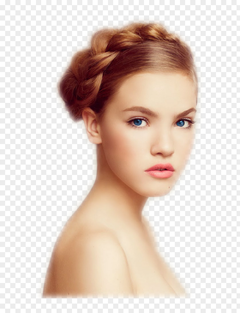 Model Face Hairstyle Cosmetics PNG