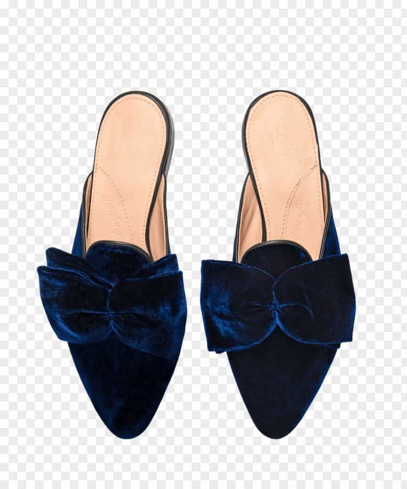 Blue Velvet Slipper Flip-flops Cobalt Suede Shoe PNG