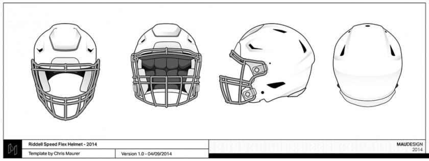 Football Helmet Template NFL American Helmets Clip Art PNG