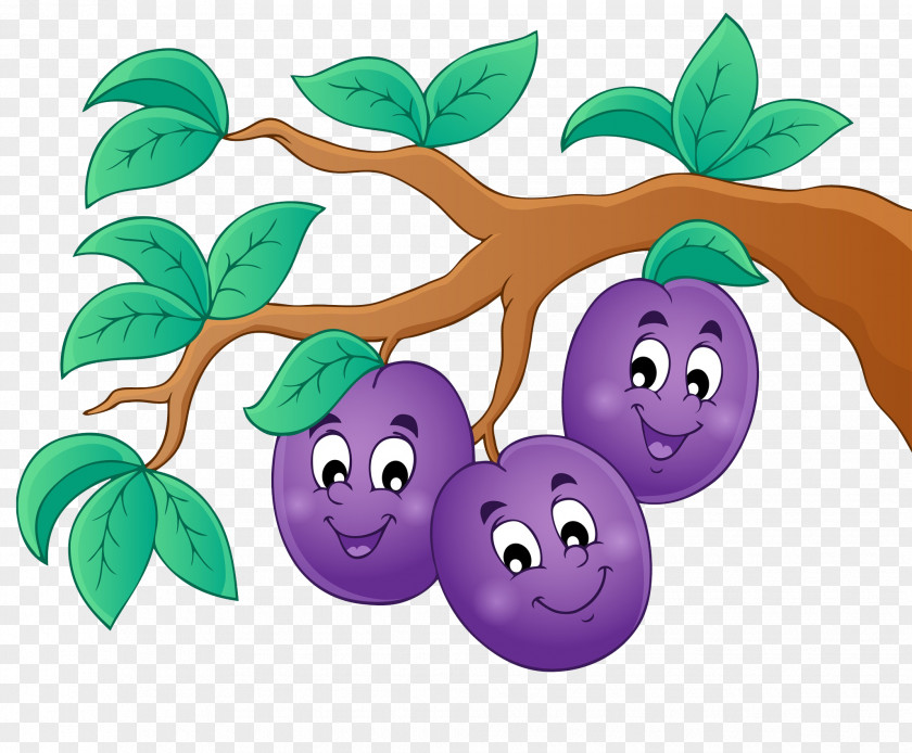 Purple Apple On A Branch Plum Royalty-free Clip Art PNG