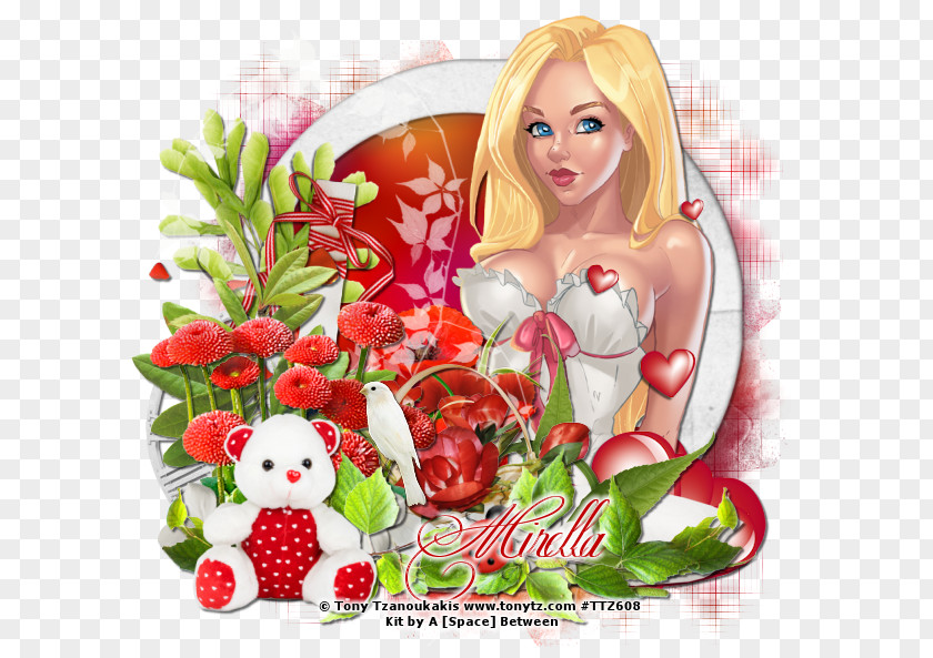 Strawberry Barbie Flower PNG