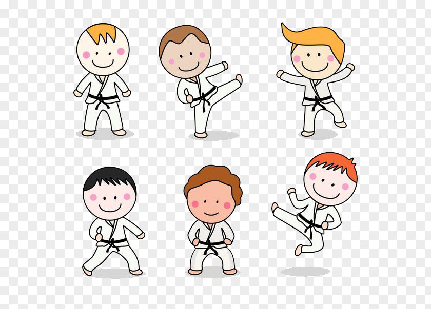A Child Who Practices Taekwondo Karate Martial Arts Drawing Royalty-free Clip Art PNG