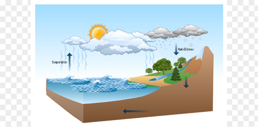Atmosphere Cliparts Diagram Water Cycle Nature Drawing Illustration PNG