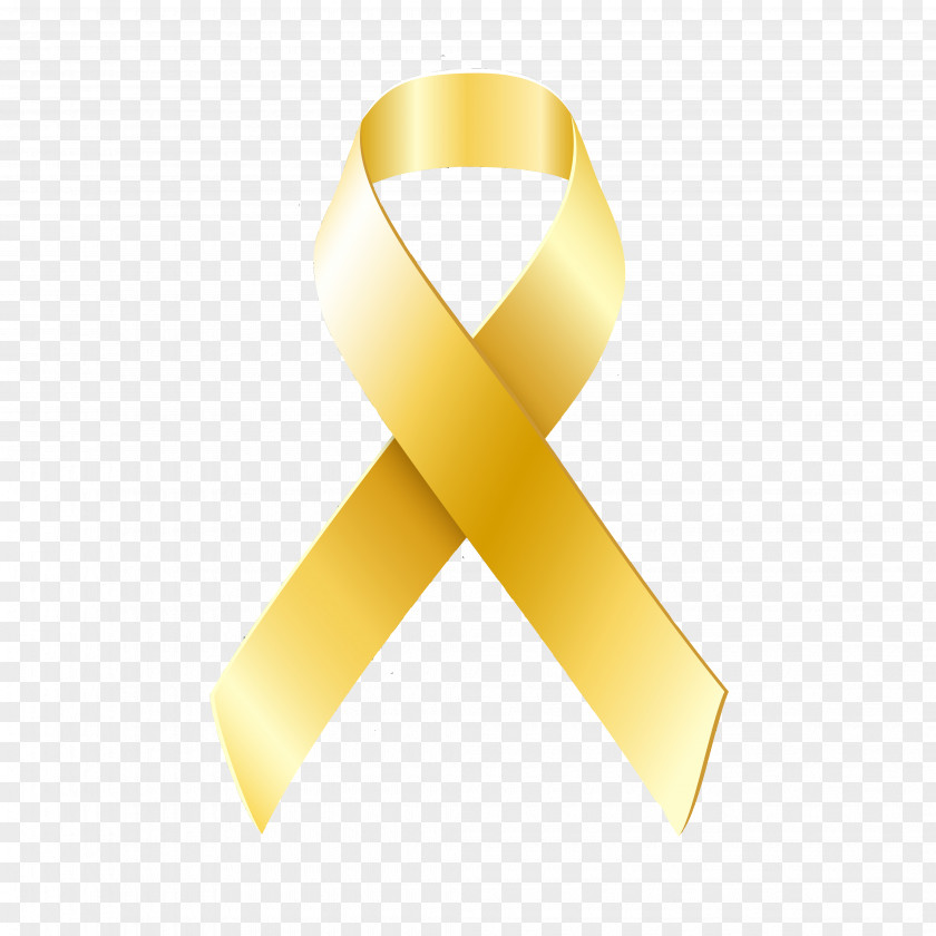 Cancer Yellow Ribbon Font PNG