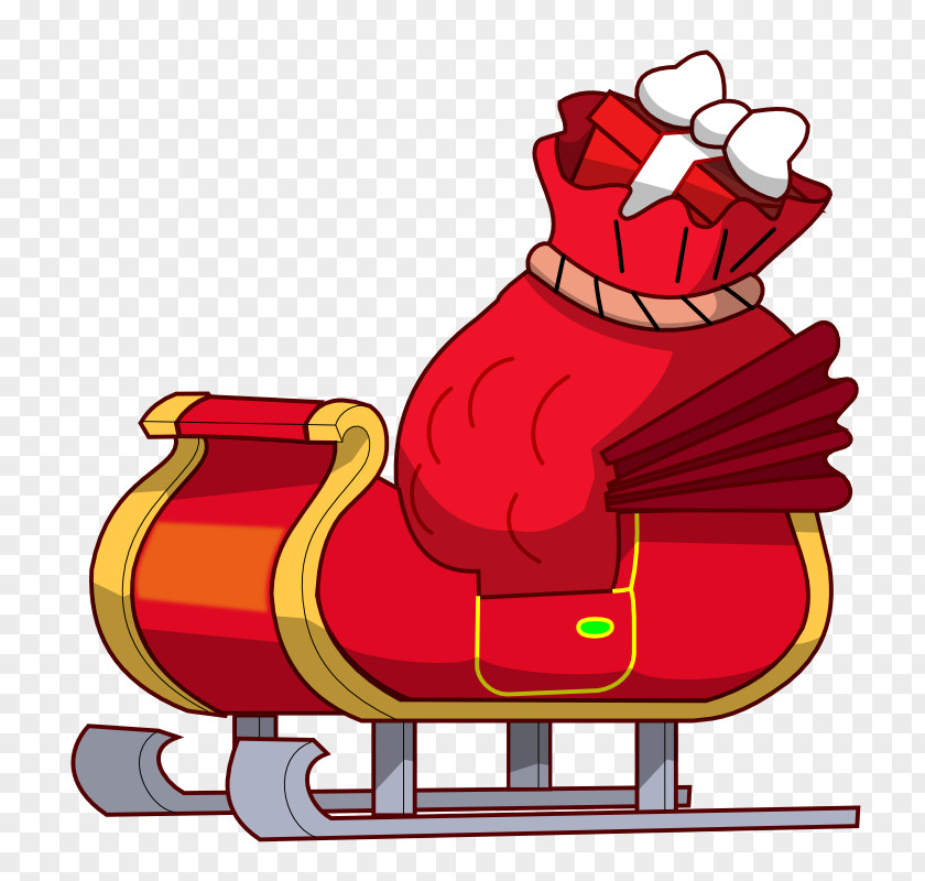Christmas Character Images Santa Claus Rudolph Reindeer Sled Clip Art PNG
