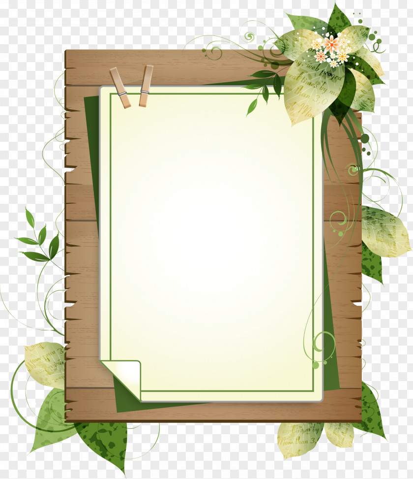 Flower Rectangle Frame Floral PNG