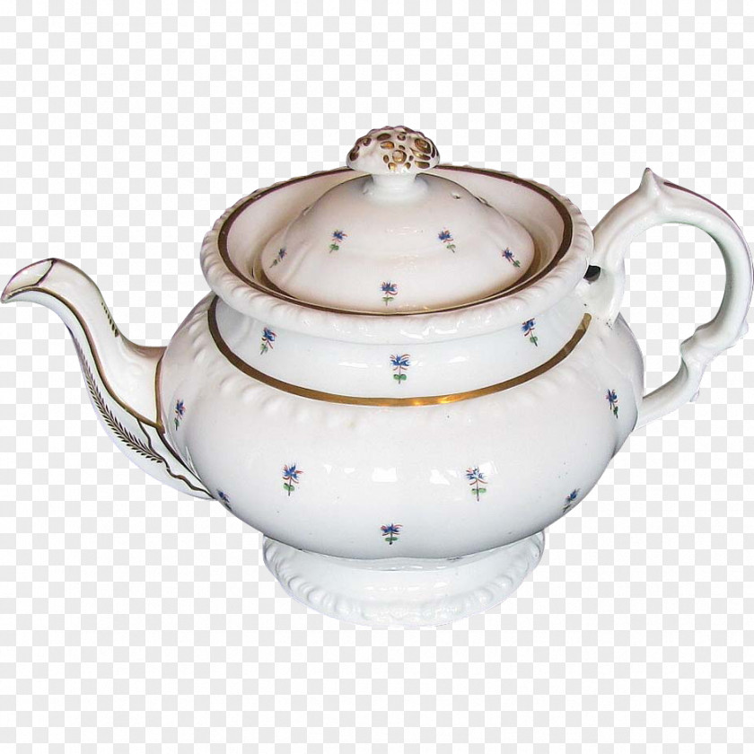 Hand Painted Teapot Porcelain Bone China Antique PNG