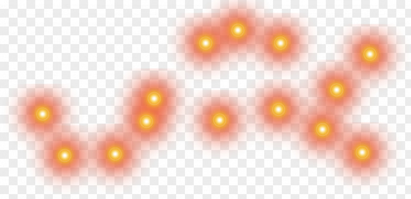 Orange Glow Light Petal Pattern PNG