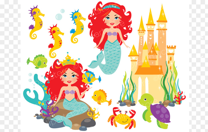 Mermaid Vector Ariel King Triton Under The Sea Disney Princess Clip Art PNG