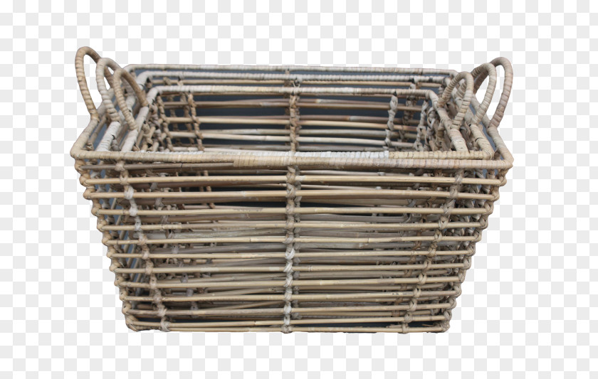 Basket Panier à Linge Wicker Common Reed Lid PNG