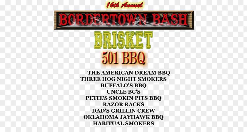 Non Profit Organization *17th Annual Bordertown Bash Barbecue Wildwood Barbeque Food PNG