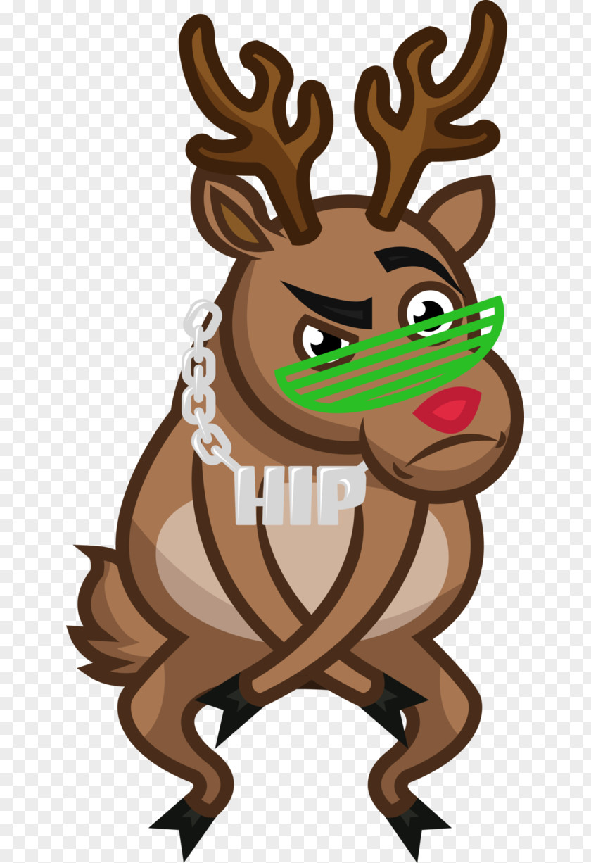 Reindeer Antler Cartoon Character PNG