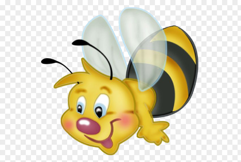 Smiling Bee Honey Insect Bumblebee Clip Art PNG