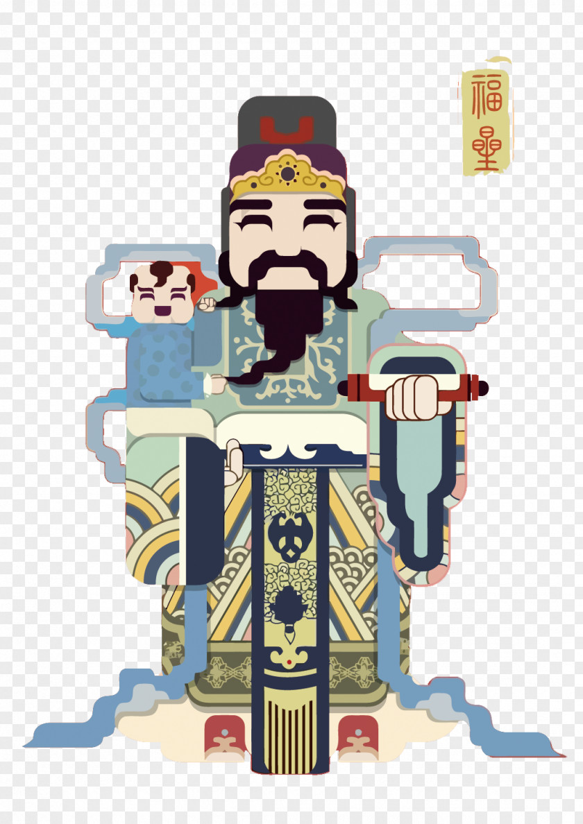 Vector Gods Cartoon Sanxing Illustration PNG