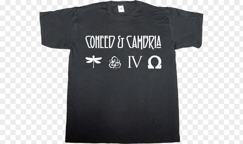 Coheed And Cambria Symbol Printed T-shirt Sleeve White Black PNG