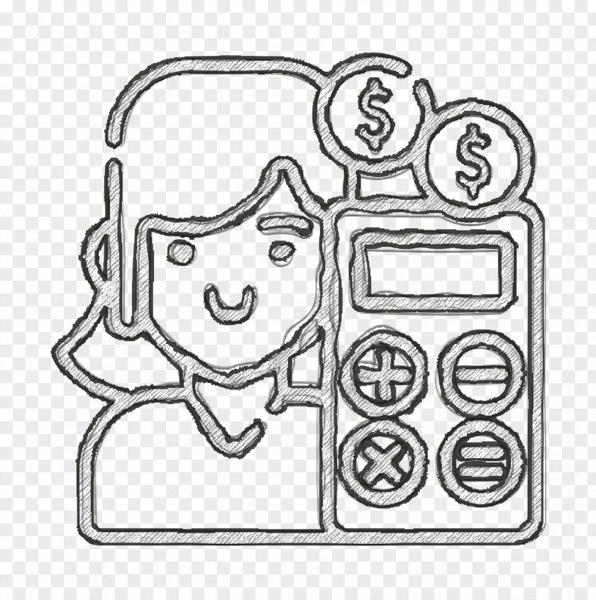 Human Resources Icon Woman Salary PNG