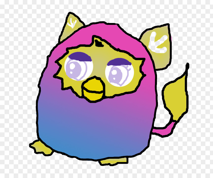 Purple Furby Yellow Pink Drawing Blue PNG