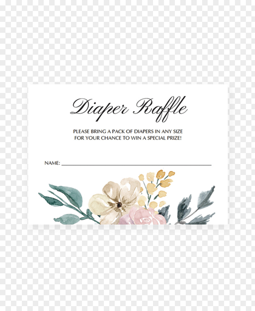 Raffle Ticket Diaper Wedding Invitation Baby Shower Party PNG