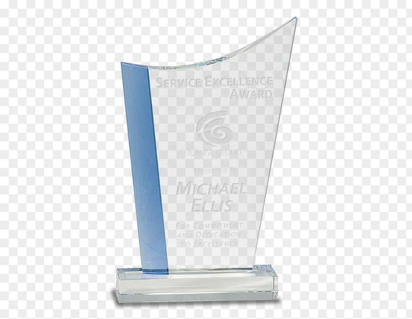 Glass Trophy Award Engraving Crystal PNG