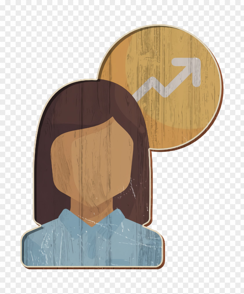 Wood Head Management Icon Stats Businessman PNG