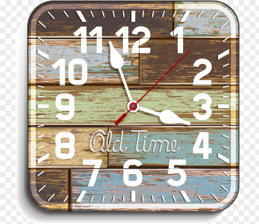 Clock Wood Illustration PNG