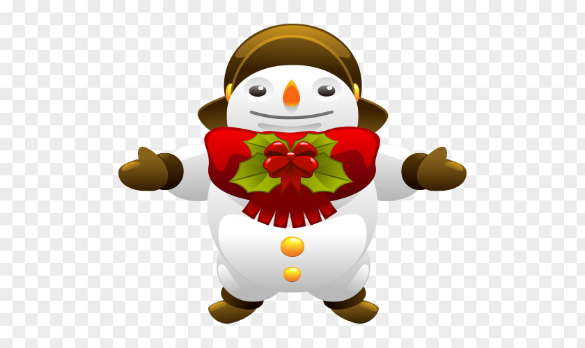 Cute Santa Claus And Snowman Vector Material Christmas Royalty-free PNG