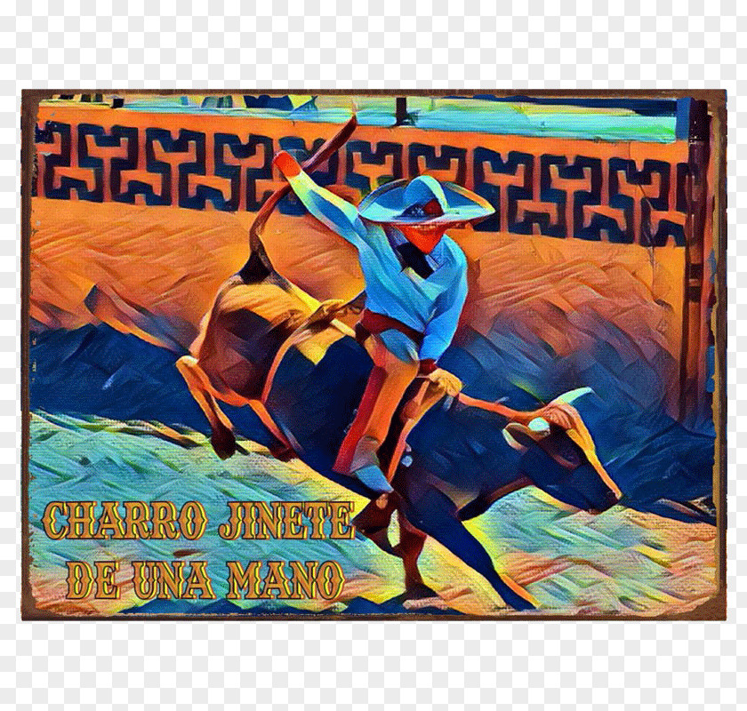 Horse Charro Jinete Metal Hand PNG