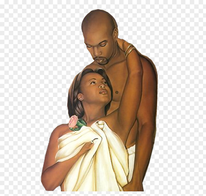 Oliva Black Painting African American Hug PNG