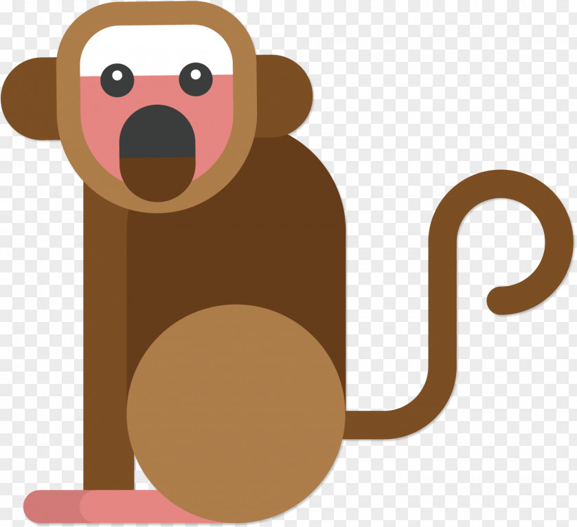 Red Face Of The Monkey Vector Ape Clip Art PNG