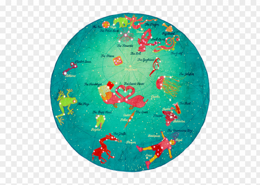 Circle World Organism Turquoise PNG