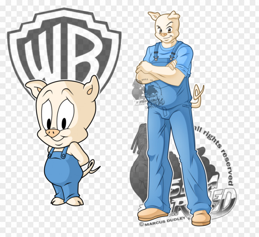 Pig Hamton J. Plucky Duck Porky Character PNG