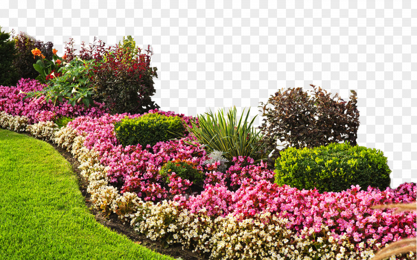 Landscape Flower Garden Landscaping Raised-bed Gardening PNG