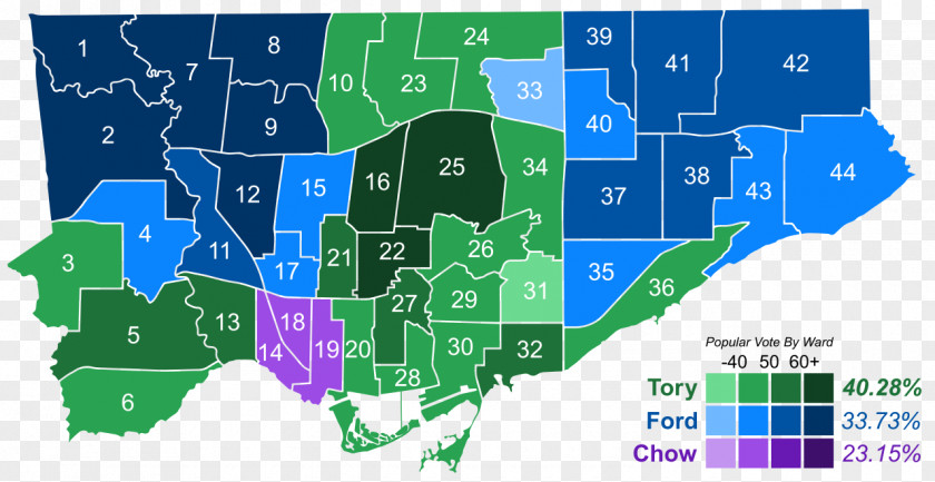 Ontario Map Toronto Mayoral Election, 2014 2018 Municipal General PNG