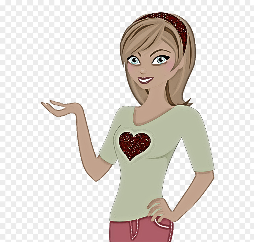 Cartoon Finger Blond Cheek Gesture PNG