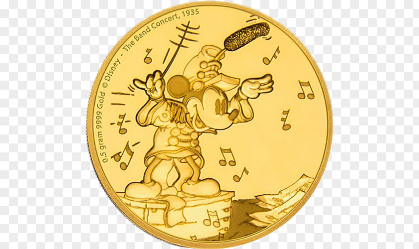 Coin Mickey Mouse Gold Daisy Duck Minnie PNG