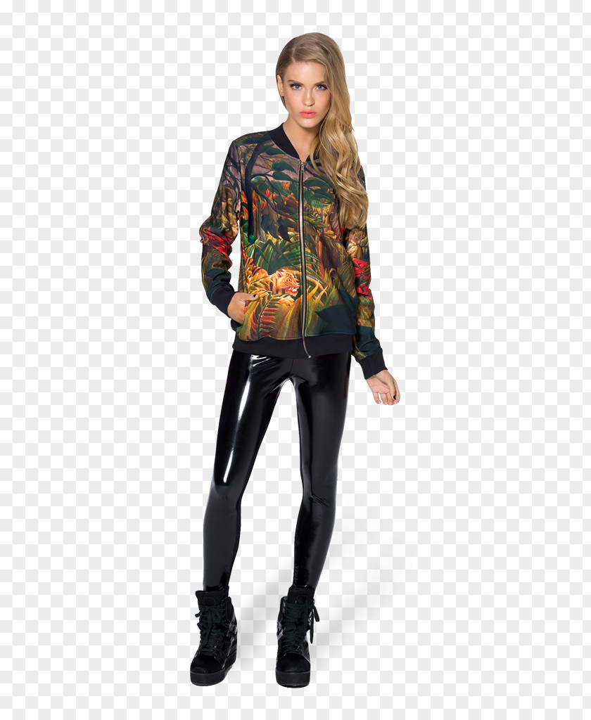 Painting Leather Jacket Fashion Leggings Outerwear PNG