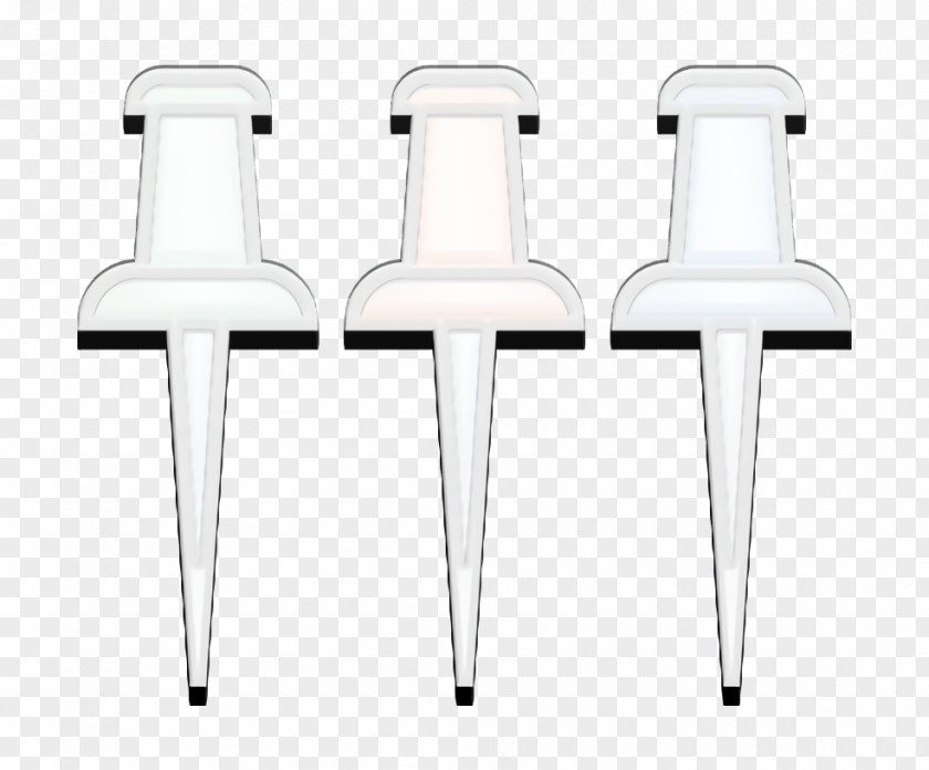 Pin Icon Push Pins Office Supplies PNG