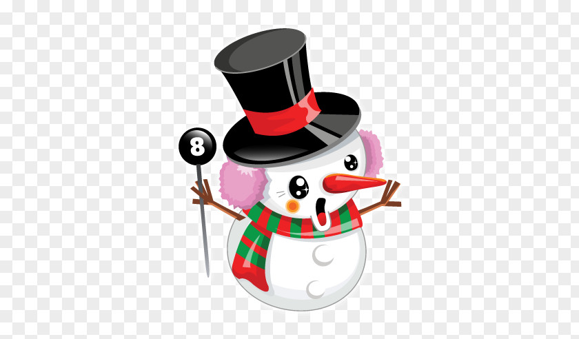 Vector Snowman Christmas Card Tree PNG