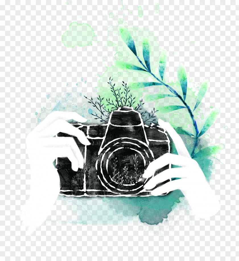 Hand-painted Cameras Creative Watercolor Painting Drawing Camera Photography PNG